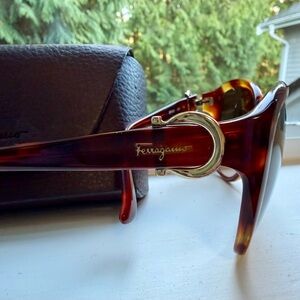 Salvatore Ferragamo Tortoise Shell Sunglasses